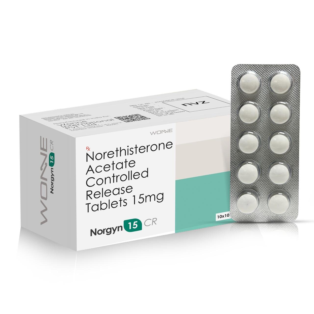 NORGYN 15 CR Norethisterone Acetate Controlled Release Tablets 15 mg image 2