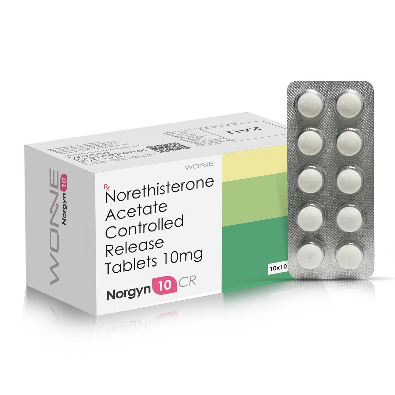 NORGYN 10 CR Norethisterone Acetate Controlled Release Tablets 10 mg image 2